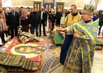 Освящение бронежилетов в Кронштадтском Никольском Морском соборе