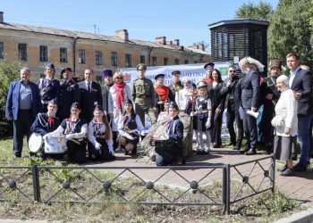 Открытие мемориального камня на территории Семеновского округа